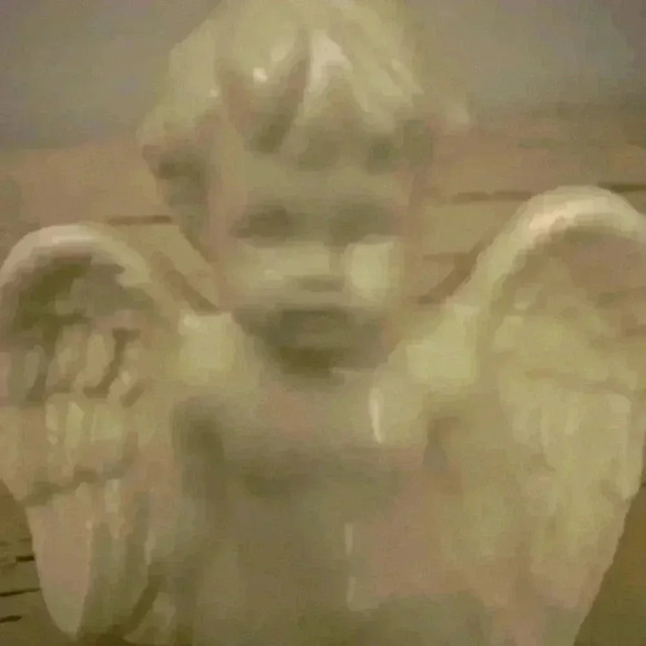 Baby Porcelain Figurine sitting for shelf ledge has a couple blemishes noted - Picture 5 of 8